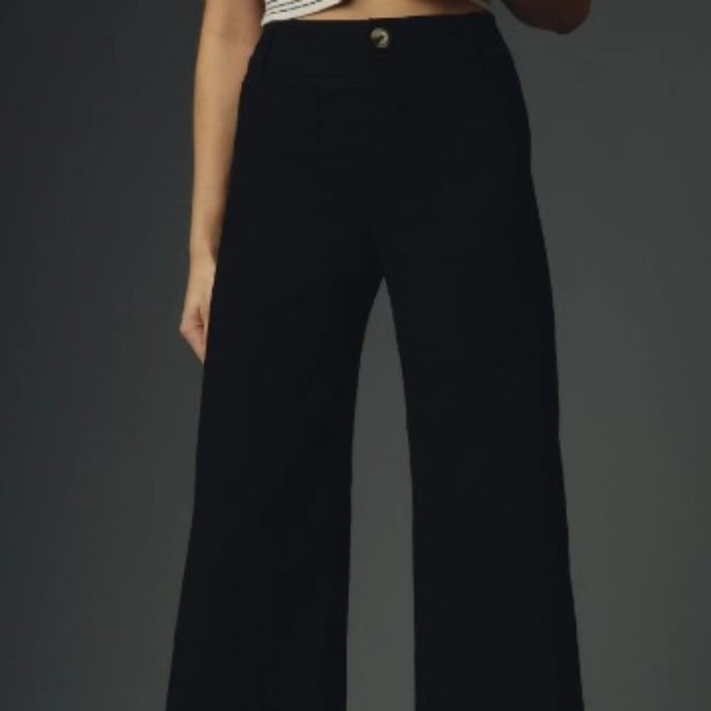 EUC Maeve Colette Wide Leg Crop Size 31 Black